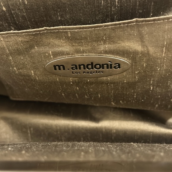 M. Andonia vintage shoulder bag. Burgundy with blue, red, yellow rhinestones. - Picture 2 of 7